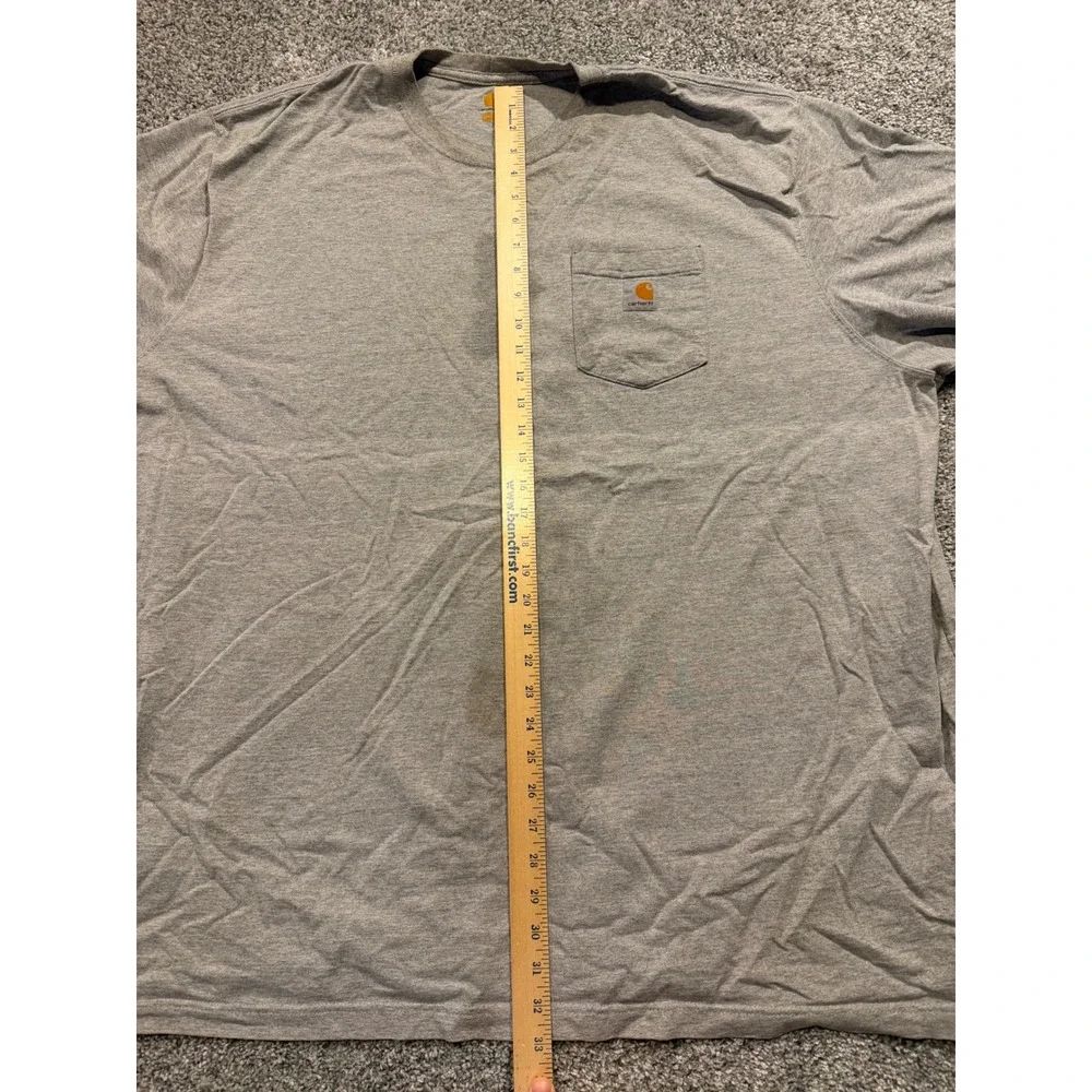 Carhartt T-Shirt Mens 4XL Gray K87 Pocket Tee Original Fit Short Sleeve Stained*